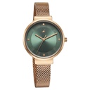 Fastrack Stunners X Quartz Analog Green Dial Stainless Steel Strap Watch For Girls