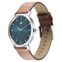 Fastrack Stunners Green Dial Leather Strap Watch for Guys
