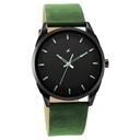Fastrack After Dark Black Dial Green Leather Strap Watch for Guys