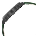 Fastrack After Dark Black Dial Green Leather Strap Watch for Guys