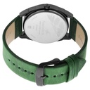 Fastrack After Dark Black Dial Green Leather Strap Watch for Guys