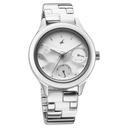 Fastrack Cerame Quartz Multifunction Silver Dial With Silver Color Steel & Ceramic Strap Watch For Girls