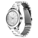 Fastrack Cerame Quartz Multifunction Silver Dial With Silver Color Steel & Ceramic Strap Watch For Girls