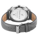 Fastrack Stunners X Quartz Analog Grey Dial Leather Strap Watch For Guys