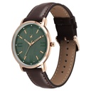 Fastrack Stunners X Quartz Analog Green Dial Leather Strap Watch For Guys