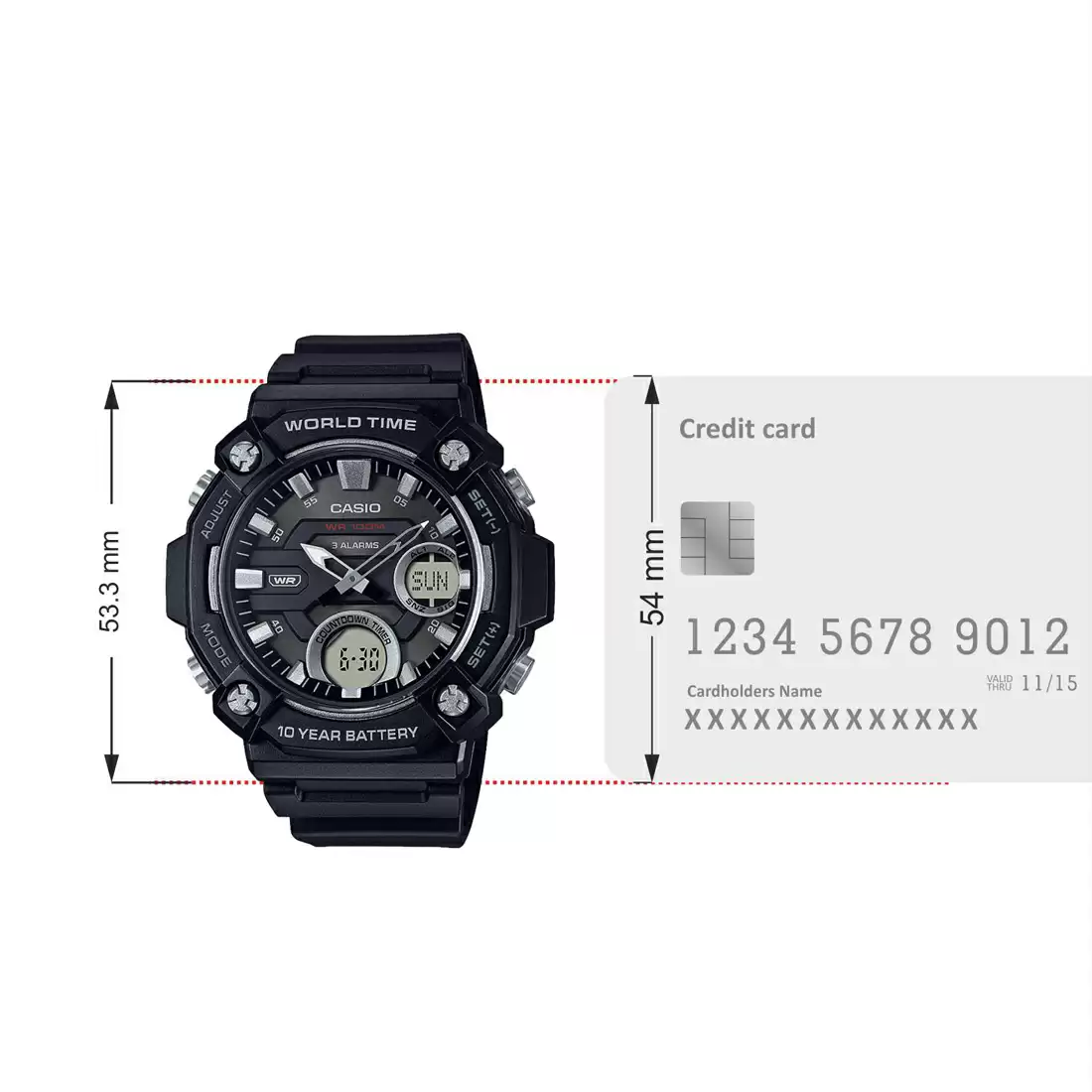 Casio Analog-Digital AEQ-120W-1AVDF Men's Watch
