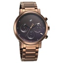 Fastrack Tick Tock Quartz Analog Black Dial With Brown Stainless steel Strap Watch for Guys