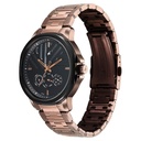 Fastrack Fleek Quartz Multifunction Black Dial Brown Stainless Steel Strap Watch for Guys
