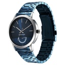 Fastrack Opulence Quartz Analog with Date Blue Dial Stainless Steel Strap Watch for Guys