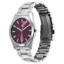 Fastrack Stunners X Quartz Analog Maroon Dial Stainless Steel Strap Watch For Guys
