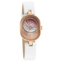 Fastrack Uptown Retreat Quartz Analog Pink Dial Leather Strap Watch for Girls