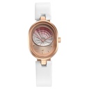 Fastrack Uptown Retreat Quartz Analog Pink Dial Leather Strap Watch for Girls