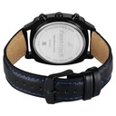Fastrack Kronos Chronograph Black Dial Black Leather Strap Watch For Guys