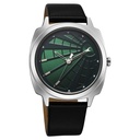 Fastrack Groove Quartz Analog Green Dial Guys Leather Watch