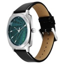 Fastrack Groove Quartz Analog Green Dial Guys Leather Watch