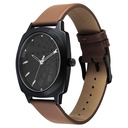 Fastrack Groove Quartz Analog Black Dial Guys Leather Watch