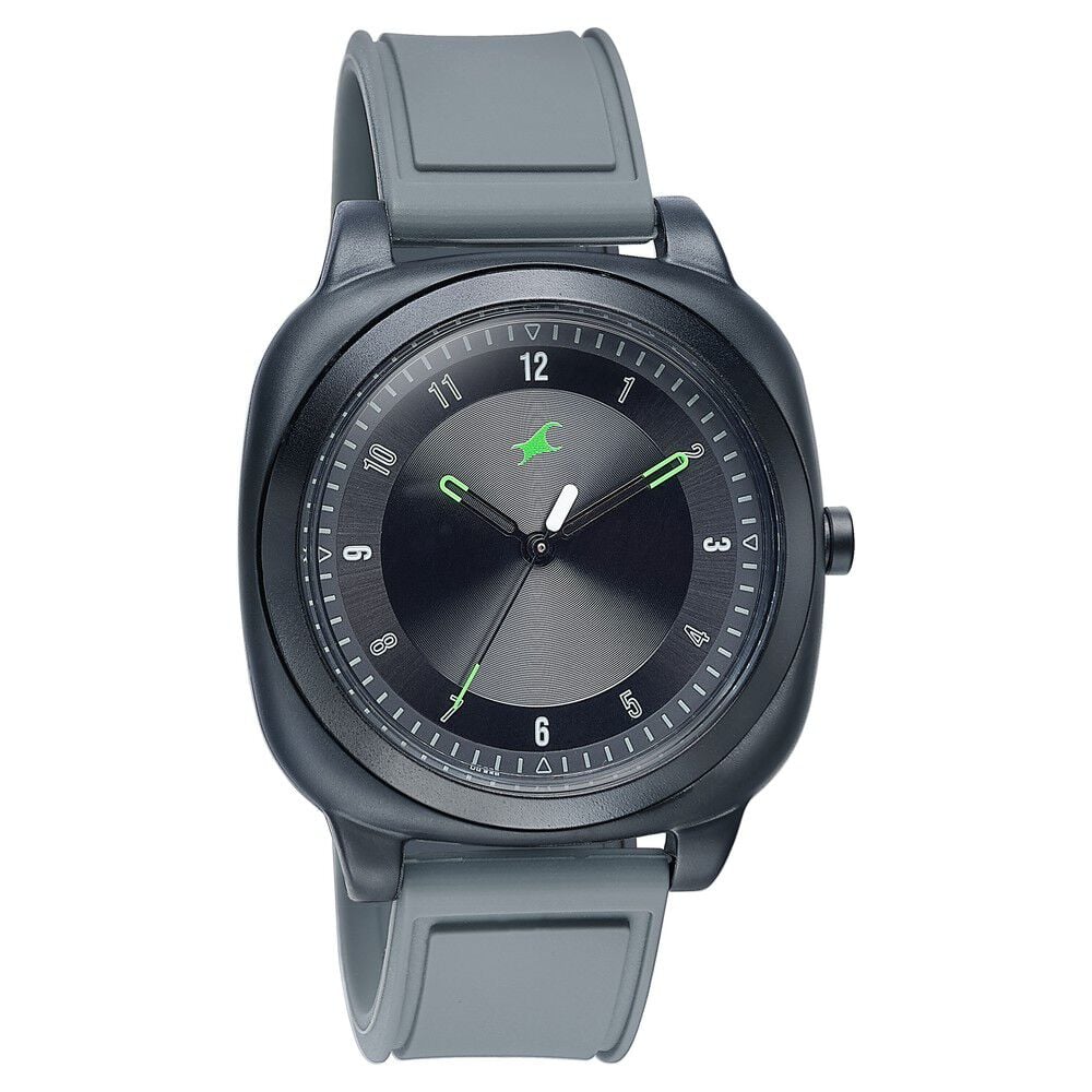 Fastrack Hype Retro Aracde Quartz Analog Unisex Watch With Black Dial Grey Silicone Strap Watch For Unisex