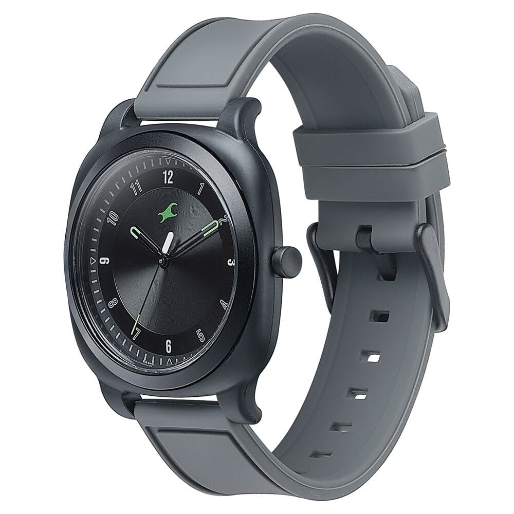 Fastrack Hype Retro Aracde Quartz Analog Unisex Watch With Black Dial Grey Silicone Strap Watch For Unisex