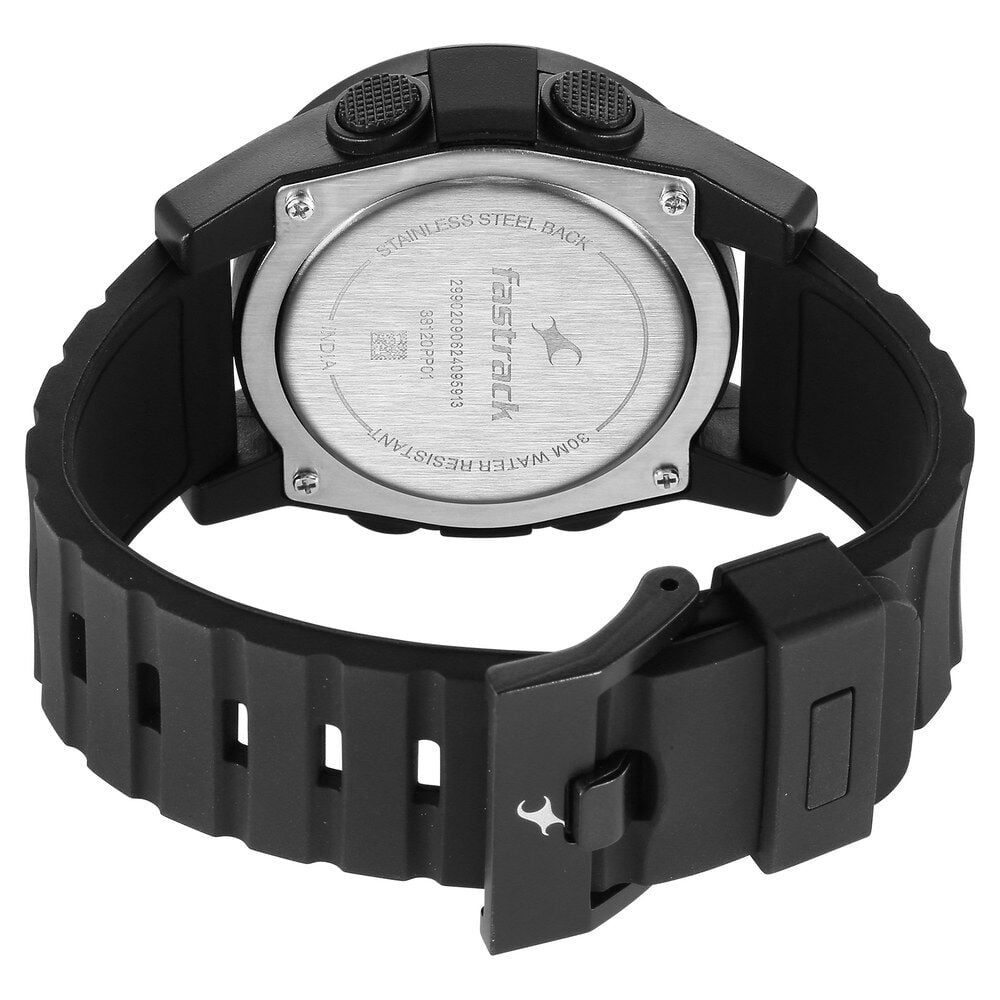 Fastrack StreetStyle Digital Black Dial Black Silicone Strap Watch For Guys