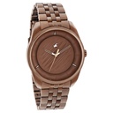 Fastrack Crush Quartz Analog Brown Dial Stainless Steel Strap Watch for Guys