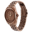 Fastrack Crush Quartz Analog Brown Dial Stainless Steel Strap Watch for Guys
