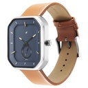 Fastrack After Dark Blue Dial Leather Strap Watch for Guys