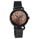 Fastrack Animal Print Quartz Analog Rose Gold Dial Stainless Steel Strap Watch for Girls