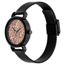 Fastrack Animal Print Quartz Analog Rose Gold Dial Stainless Steel Strap Watch for Girls