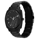 Fastrack Groove Quartz Analog Black Dial Guys Stainless Steel Watch
