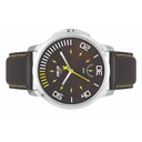 Helix By Timex Brown Round Analog Leather Watch Men -TW027HG06
