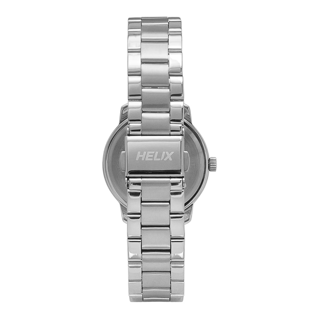 Helix By Timex Black Round Analog Brass Watch Women -TW048HL03