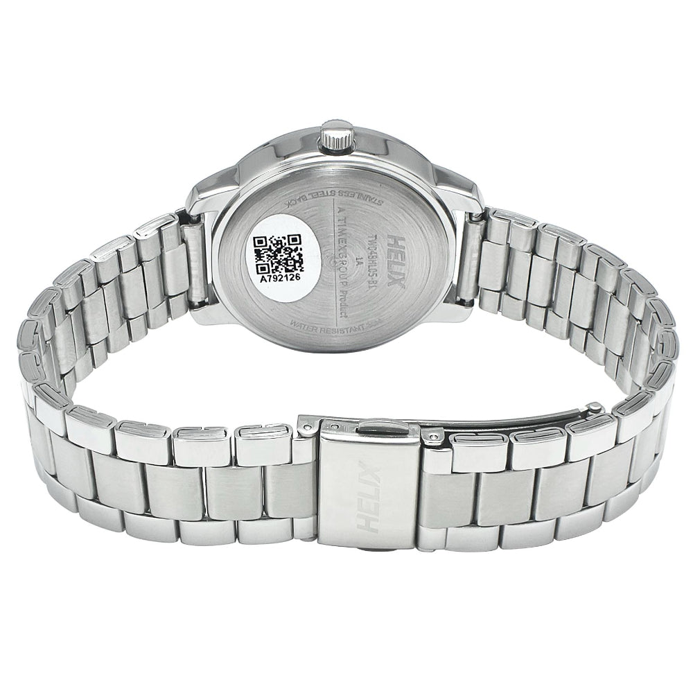 Helix By Timex Silver Round Analog Brass Watch Women -TW048HL05