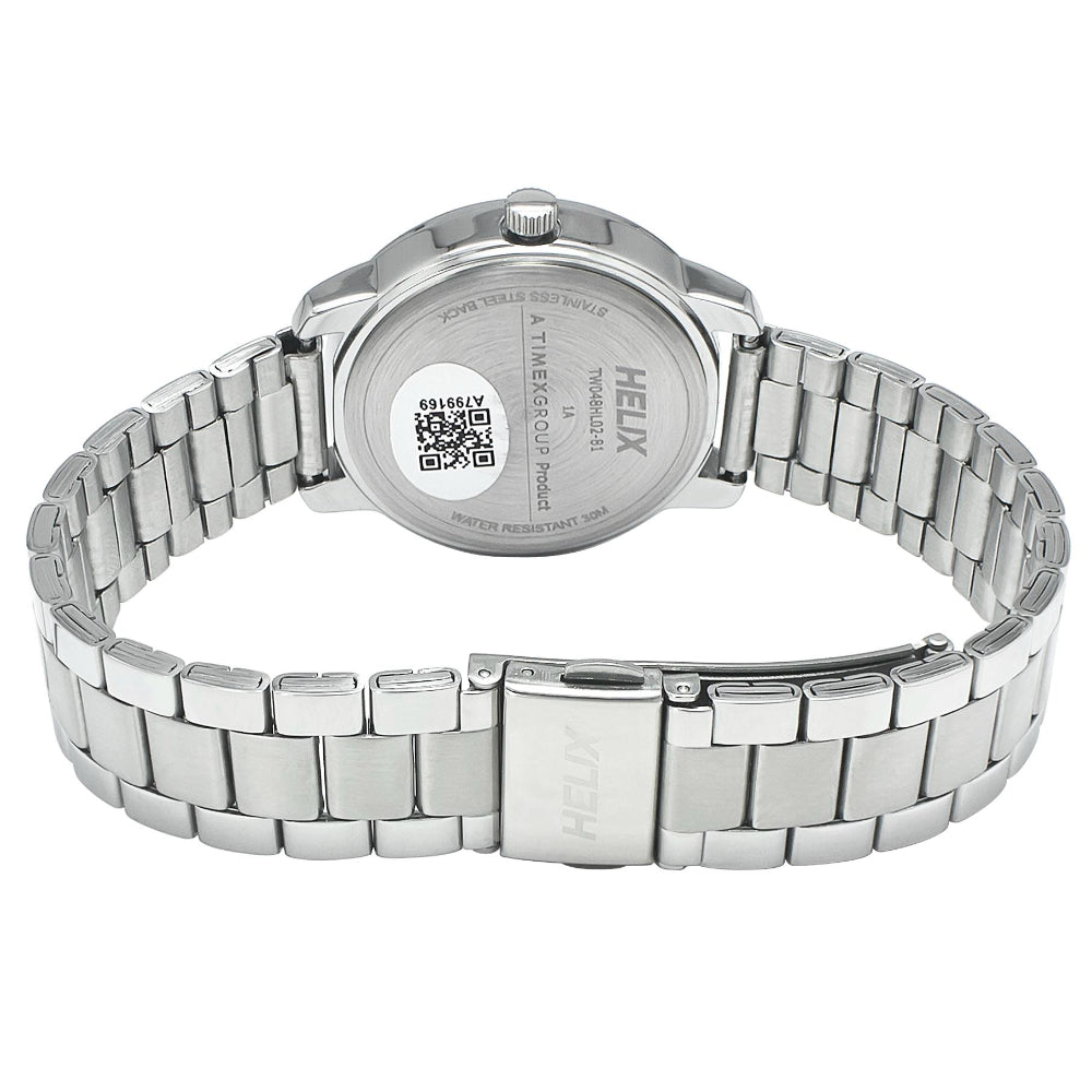 Helix By Timex Pink Round Analog Brass Watch Women -TW048HL02