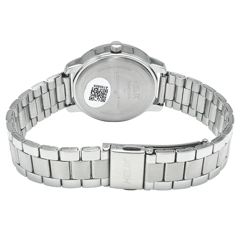 Helix By Timex Blue Round Analog Brass Watch Women -TW048HL04