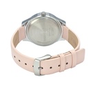 Helix By Timex Silver Round Analog Leather Watch Women -TW049HL00