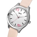 Helix By Timex Silver Round Analog Leather Watch Women -TW049HL00
