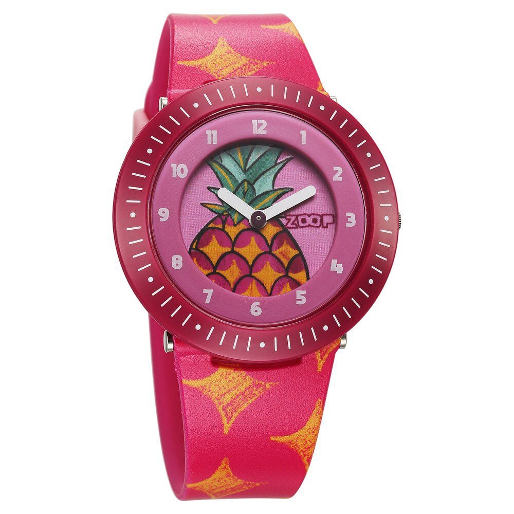 Zoop By Titan Fruit Story Quartz Analog Pink Dial Plastic Strap Watch For Kids