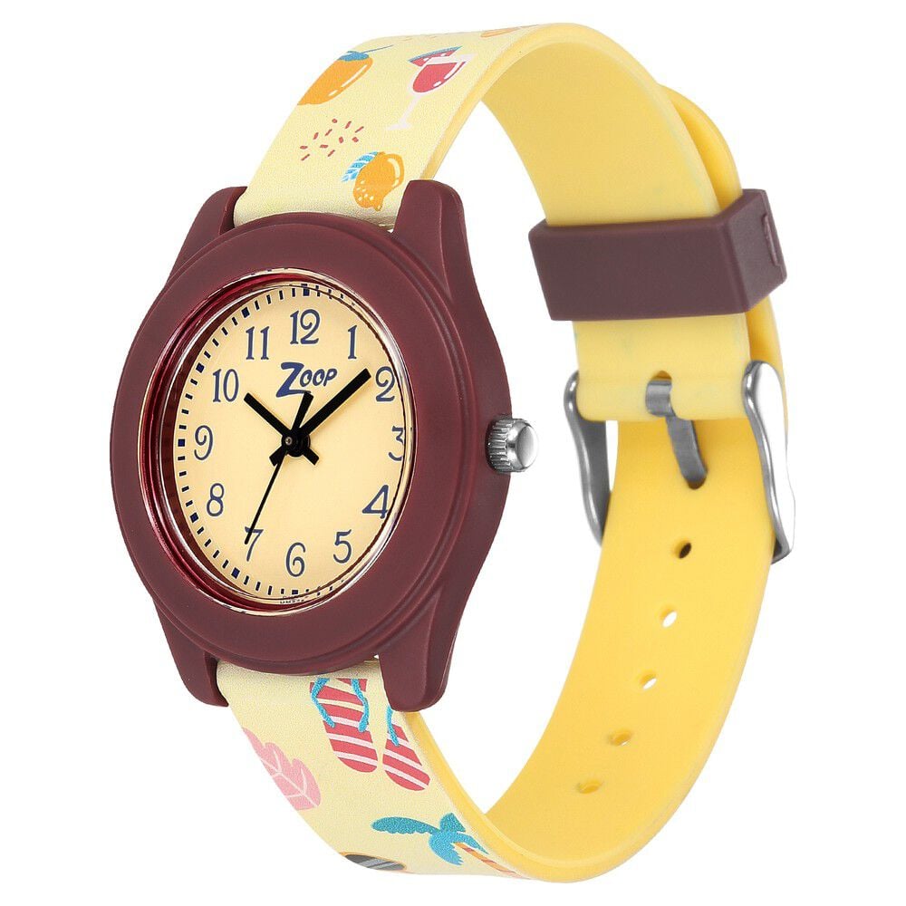 Zoop By Titan Outdoor life Yellow Dial Plastic Strap for Kids