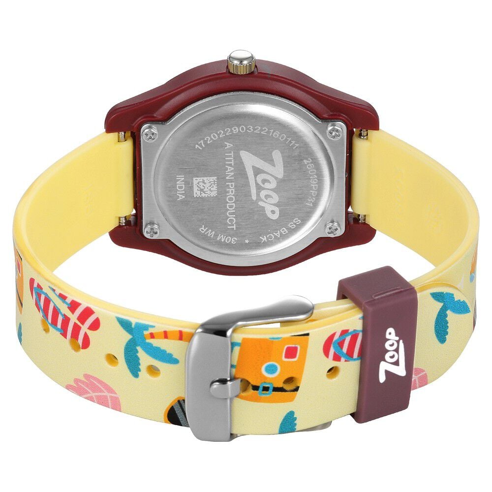 Zoop By Titan Outdoor life Yellow Dial Plastic Strap for Kids