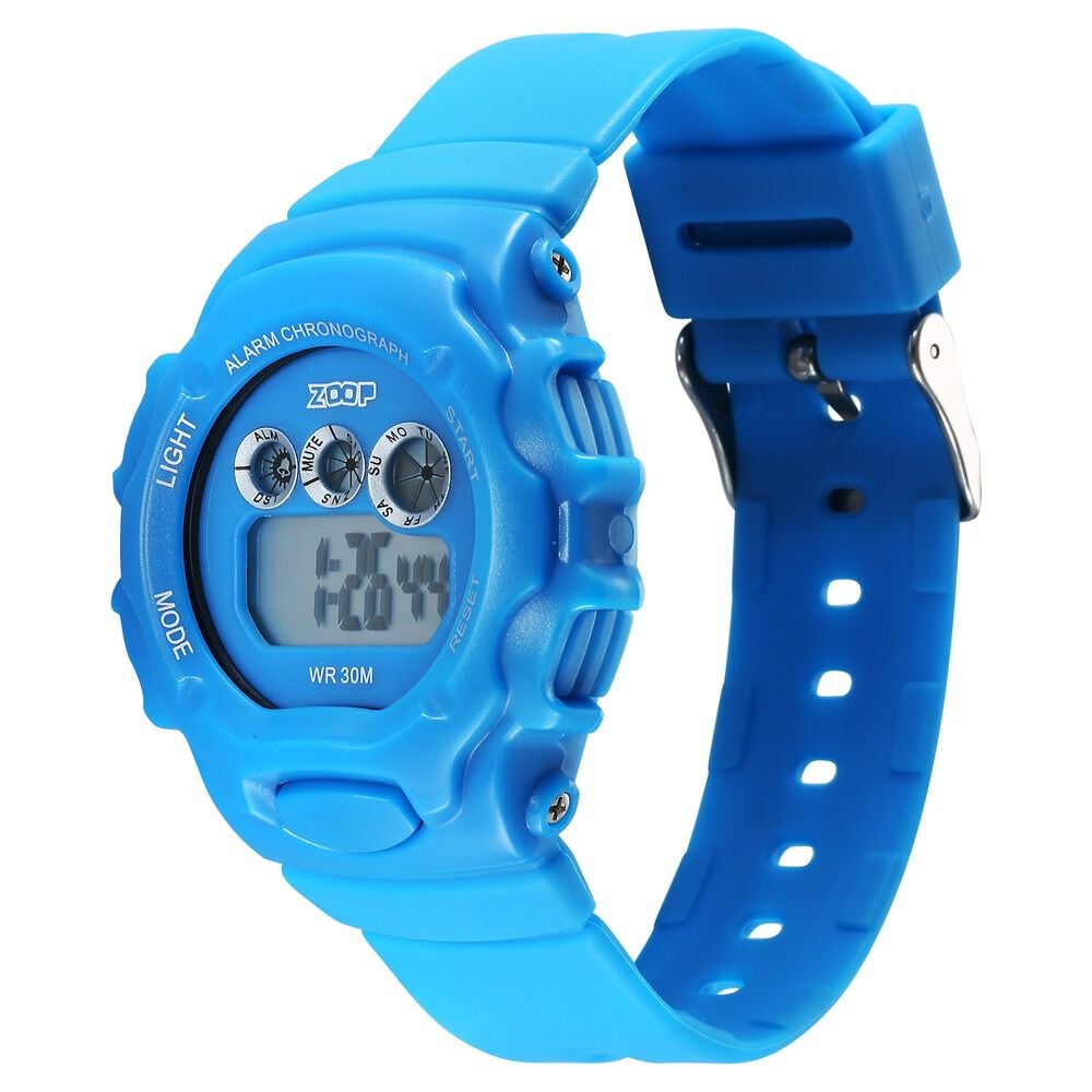 Zoop Pop Colour Digital Blue Dial Blue Plastic Strap Watch For Kids