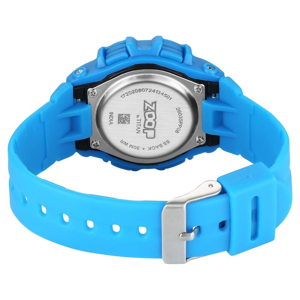 Zoop Pop Colour Digital Blue Dial Blue Plastic Strap Watch For Kids