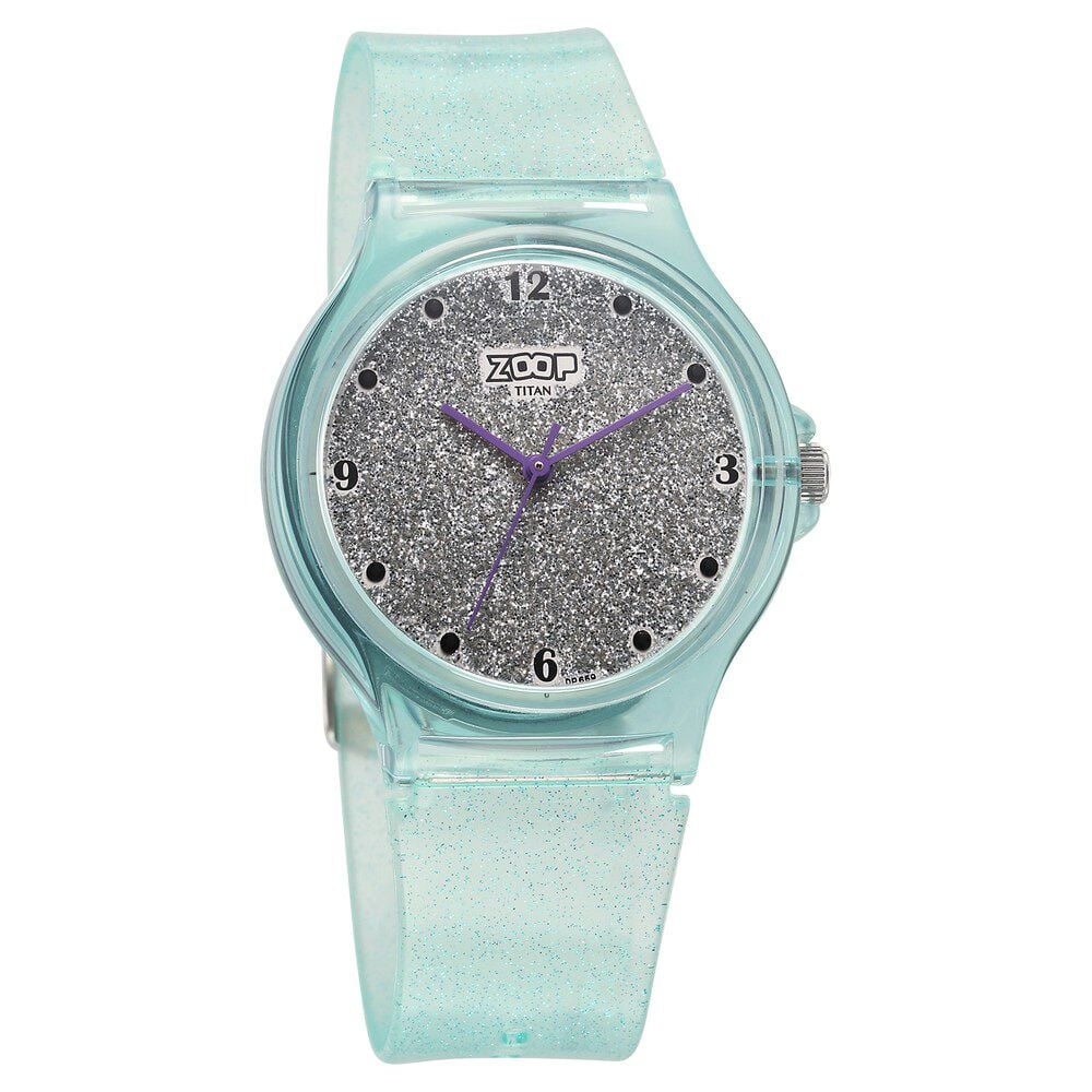 Zoop by Titan Glitter Quartz Analog Grey Dial Polyurethane Strap Watch for Kids