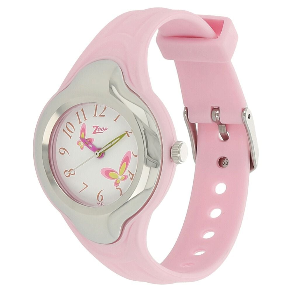 Zoop By Titan Quartz Analog Pink Dial Plastic Strap Watch for Kids