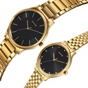 Sonata Pair Quartz Analog Black Dial Stainless Steel Strap Watch for Couple