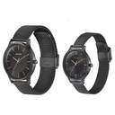 Sonata Modern Bandhan Quartz Analog Black Dial Black Stainless Steel Strap Watch For Couple