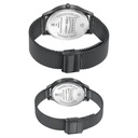 Sonata Modern Bandhan Quartz Analog Black Dial Black Stainless Steel Strap Watch For Couple
