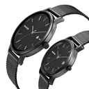 Sonata Quartz Analog with Date Black Dial Metal Strap Watch for Couple