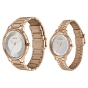 Sonata Modern Bandhan Quartz Analog Silver Dial Stainless Steel Strap Watch for Couple