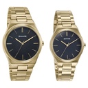 Sonata Wedding Edit Quartz Analog Black Dial Stainless Steel Strap Watch For Pair