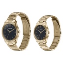 Sonata Wedding Edit Quartz Analog Black Dial Stainless Steel Strap Watch For Pair